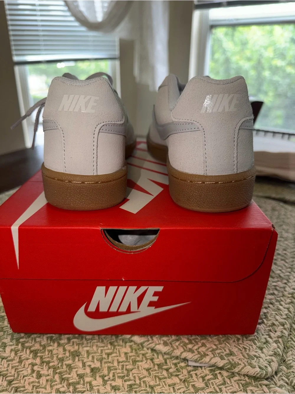 Nike women’s court Royale Light Gray Suede Low-Top Sneakers size 9 new!!!